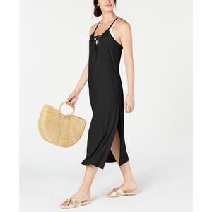 Miken Womens Lace-Up Cover Up Dress Size XL